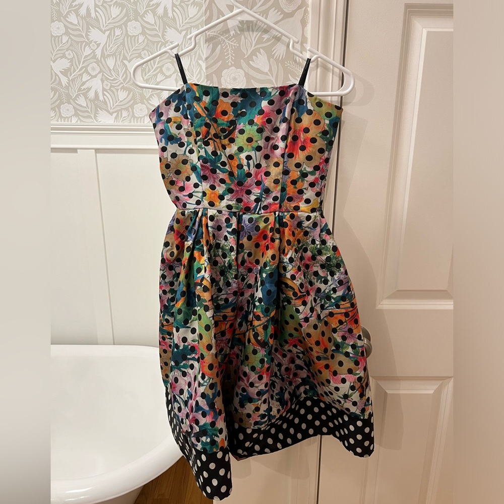 Colorful strapless dress from Anthropologie size 2